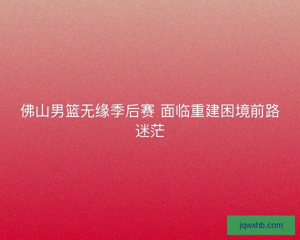 佛山男篮无缘季后赛 面临重建困境前路迷茫 佛山男篮无缘季后赛 面临重建困境前路迷茫